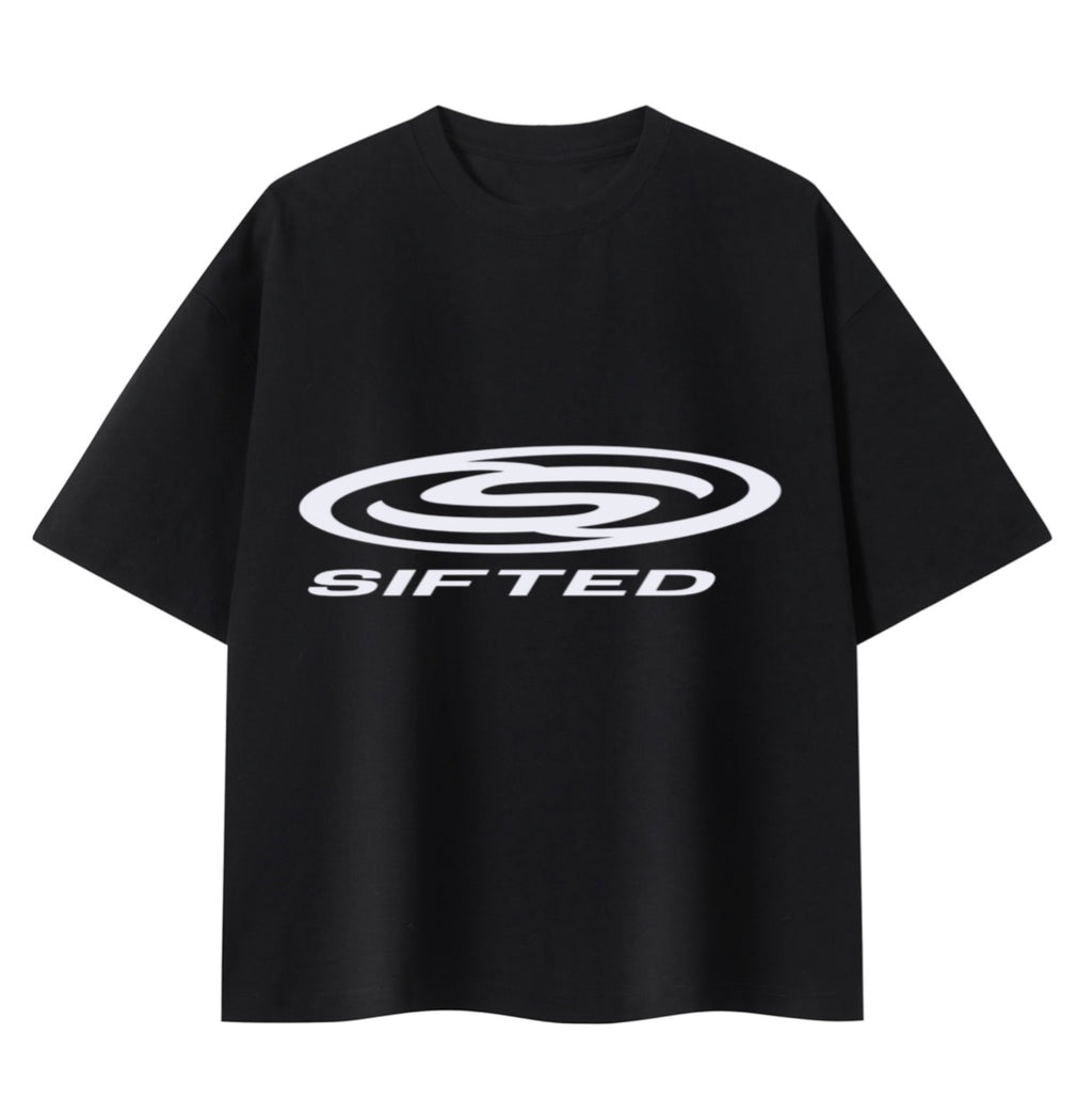 [ JOY ] BOXY SIFTED TEE  “ONYX ”
