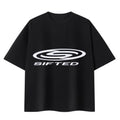 [ JOY ] BOXY SIFTED TEE  “ONYX ”
