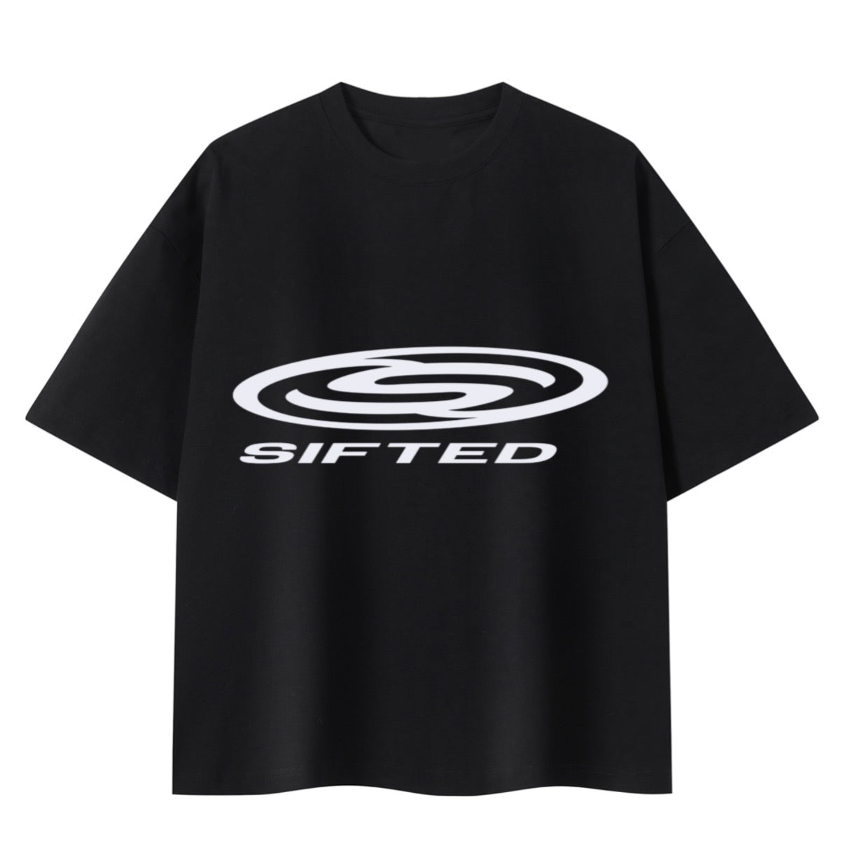 [ JOY ] BOXY SIFTED TEE  “ONYX ”